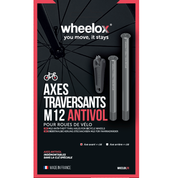 Axe Traversant De Vélo SG Store – 162 Mm – M12x1,5 Mm – Aluminium Anodisé Noir – 14 Mm De Filetage – 6mm Hex